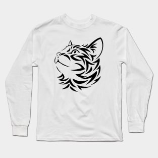 Drawing art Head Cat Long Sleeve T-Shirt